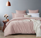 Vintage Washed Cotton European Pillowcases - Pink