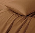 Vintage Washed Cotton Quilt Cover Set - Rust