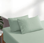 Vintage Washed Cotton Fitted Sheet Combo Set - Sage