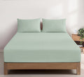 Vintage Washed Cotton Fitted Sheet Combo Set - Sage
