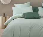 Vintage Washed Cotton Quilt Cover Set - Sage