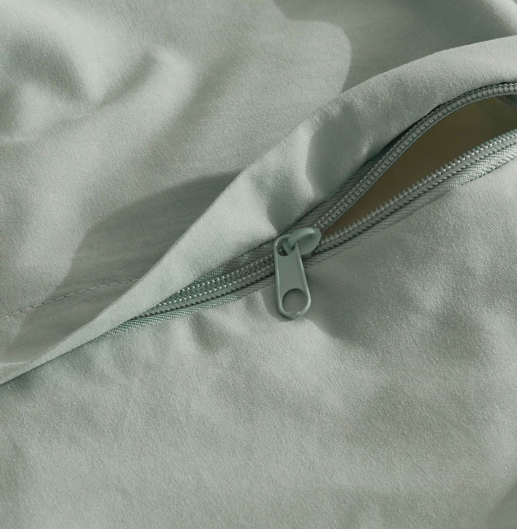 Vintage Washed Microfibre Quilt Cover Set - Sage