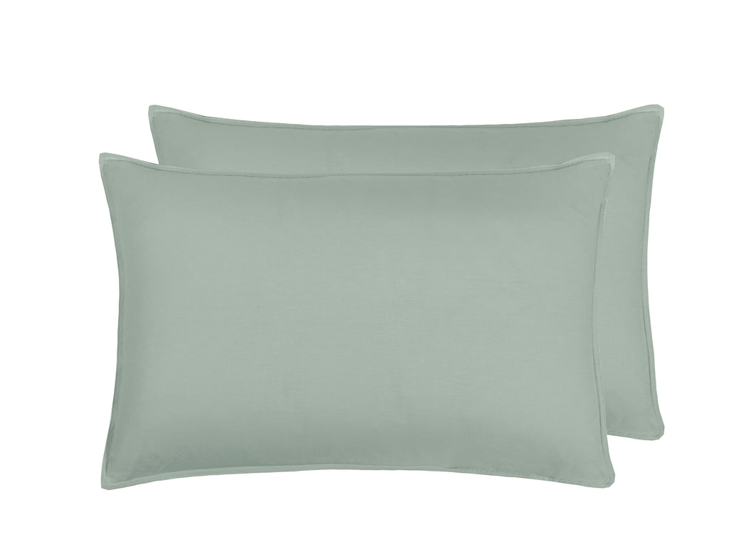 Vintage Washed Cotton Quilt Cover Set - Sage