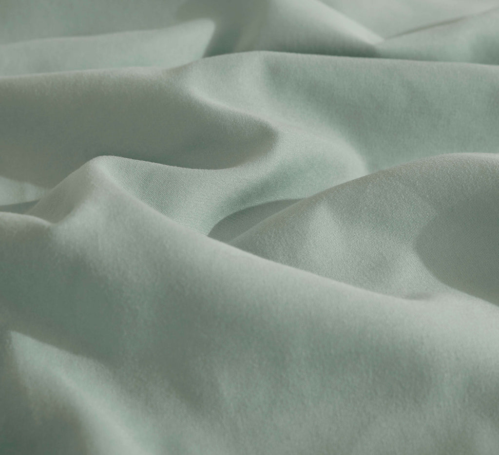 Vintage Washed Microfibre Quilt Cover Set - Sage