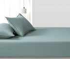100% Vintage Washed Microfibre Fitted Sheet with Matching Pillowcases - Seafoam