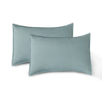 Vintage Washed Microfibre Quilt Cover Set - Seafoam