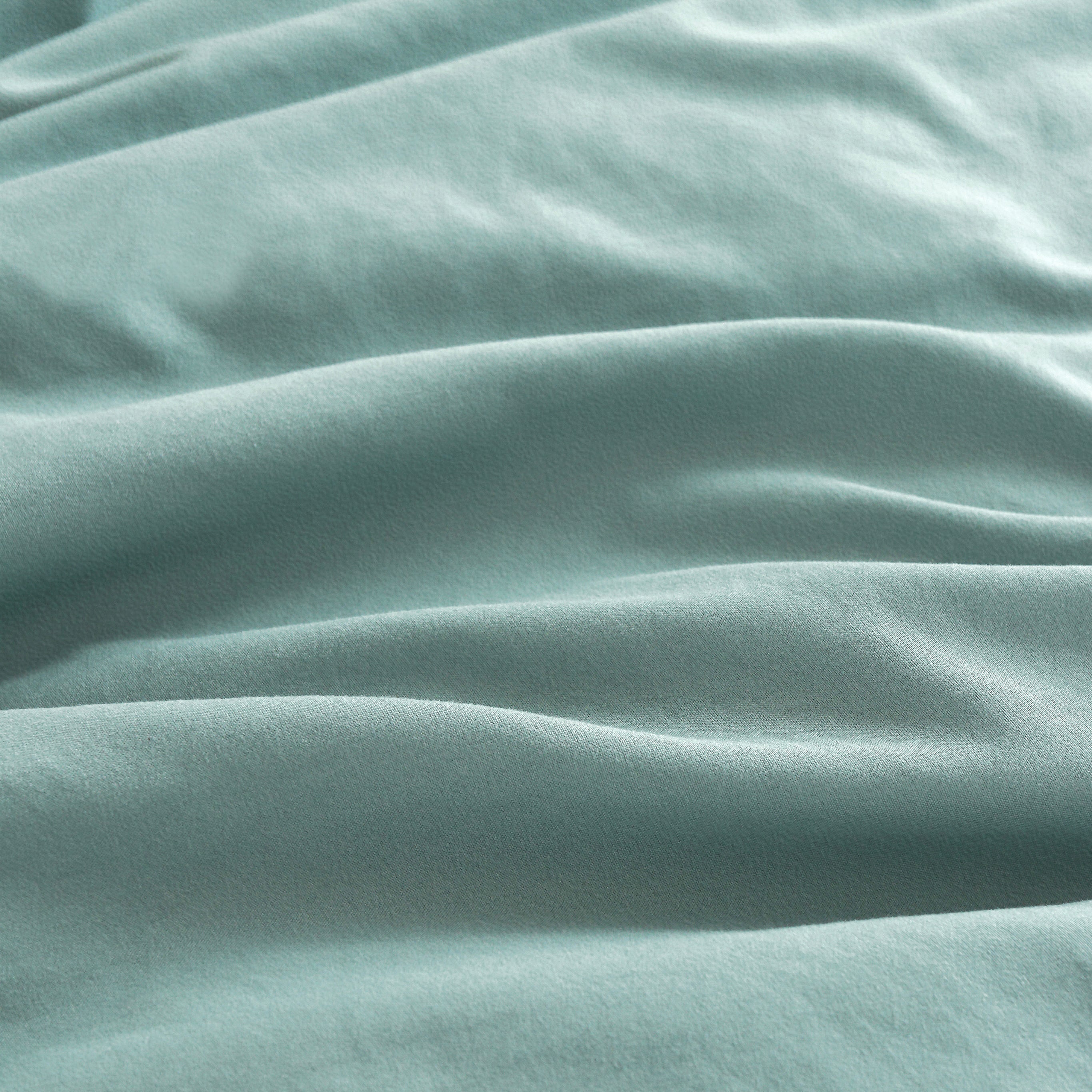 Vintage Washed Microfibre Quilt Cover Set - Seafoam