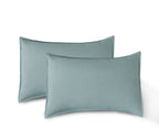 CleverPolly - Vintage Washed Microfibre Standard Pillowcases (Set of 2) - Seafoam