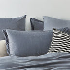 Corduroy Velvet Standard Pillowcase - Twin-Pack - Steel