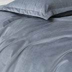 Corduroy Velvet Standard Pillowcase - Twin-Pack - Steel