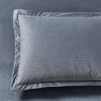 Corduroy Velvet Standard Pillowcase - Twin-Pack - Steel