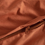 Vintage Washed Microfibre Quilt Cover Set - Terracotta
