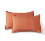 Vintage Washed Microfibre Quilt Cover Set - Terracotta