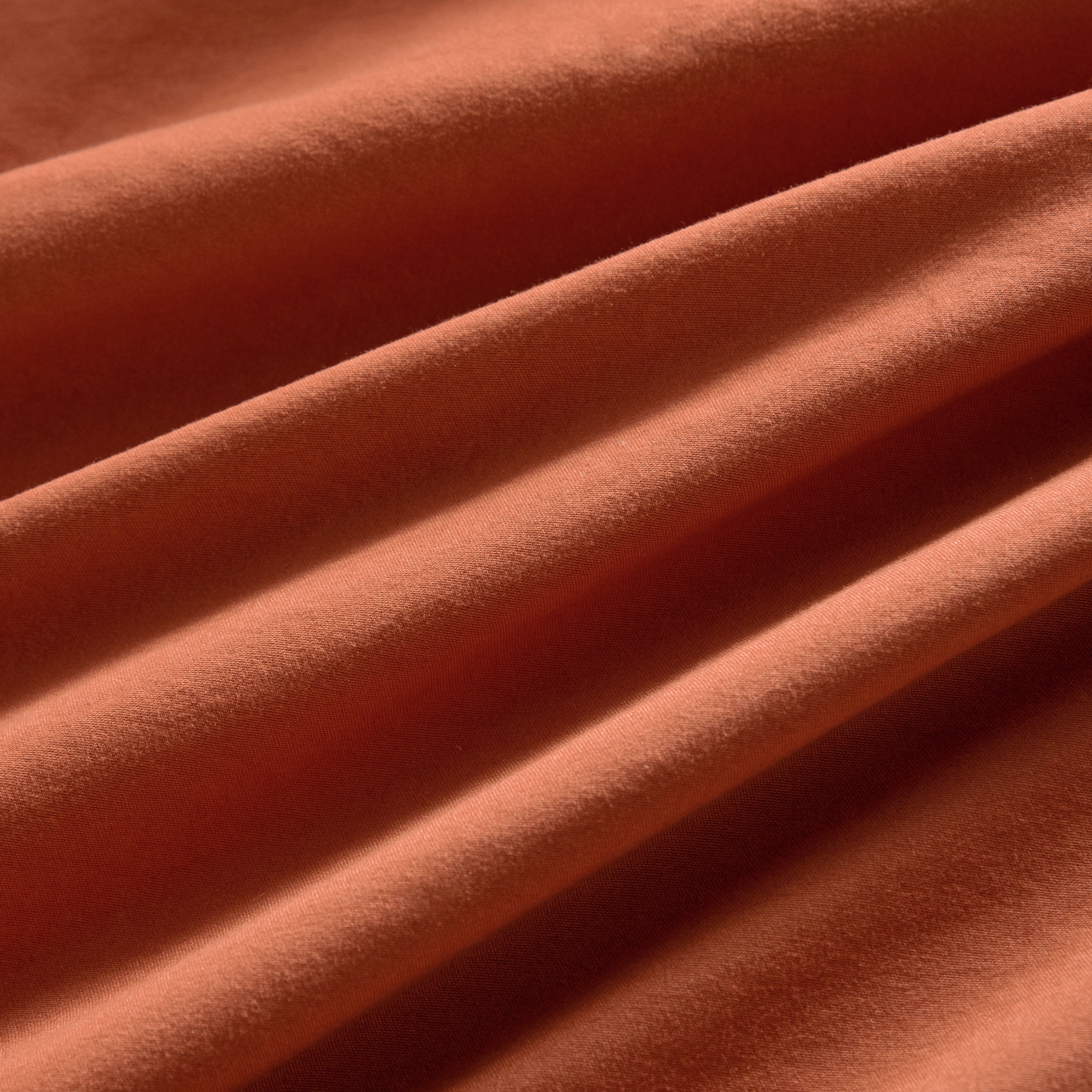 Vintage Washed Microfibre Quilt Cover Set - Terracotta