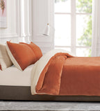 2-in-1 Teddy Sherpa Quilt Cover Set & Blanket - Terracotta