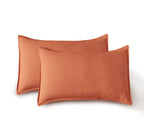 CleverPolly - Vintage Washed Microfibre Standard Pillowcases (Set of 2) - Terracotta
