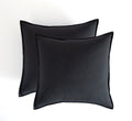 Vintage Washed Microfibre European Pillowcases - Twin-Pack - Black
