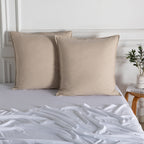 Vintage Washed Microfibre European Pillowcases - Twin-Pack - Linen