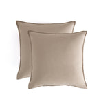 Vintage Washed Microfibre European Pillowcases - Twin-Pack - Linen