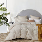 Vintage Washed Cotton European Pillowcases - Natural