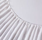 CleverPolly 100% Vintage Washed Microfibre Fitted Sheet Set – Ultra Soft & Lightweight All-Season Fitted Sheet with Matching Pillowcases (White)