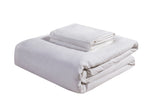CleverPolly 100% Vintage Washed Microfibre Fitted Sheet Set – Ultra Soft & Lightweight All-Season Fitted Sheet with Matching Pillowcases (White)