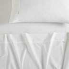 Vintage Washed Cotton Sheet Set with Matching Pillowcases - White