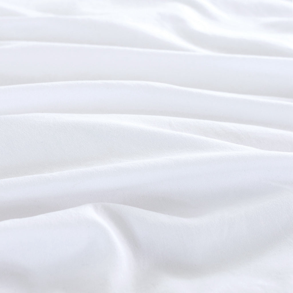 Vintage Washed Microfibre Standard Pillowcases - Twin-Pack - White