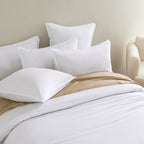 Vintage Washed Microfibre European Pillowcases - Twin-Pack - White