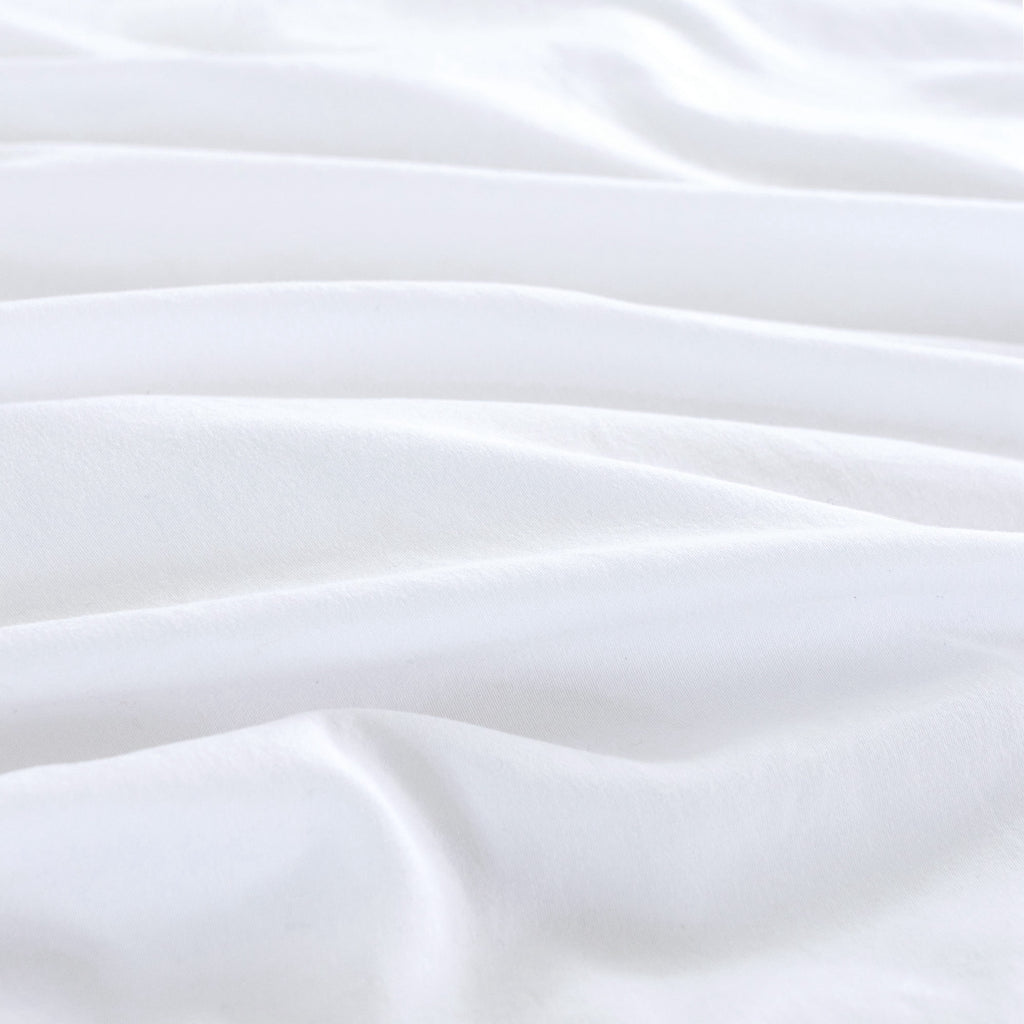Vintage Washed Microfibre European Pillowcases - Twin-Pack - White