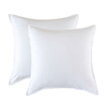 Vintage Washed Microfibre European Pillowcases - Twin-Pack - White