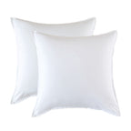 Vintage Washed Microfibre European Pillowcases - Twin-Pack - White
