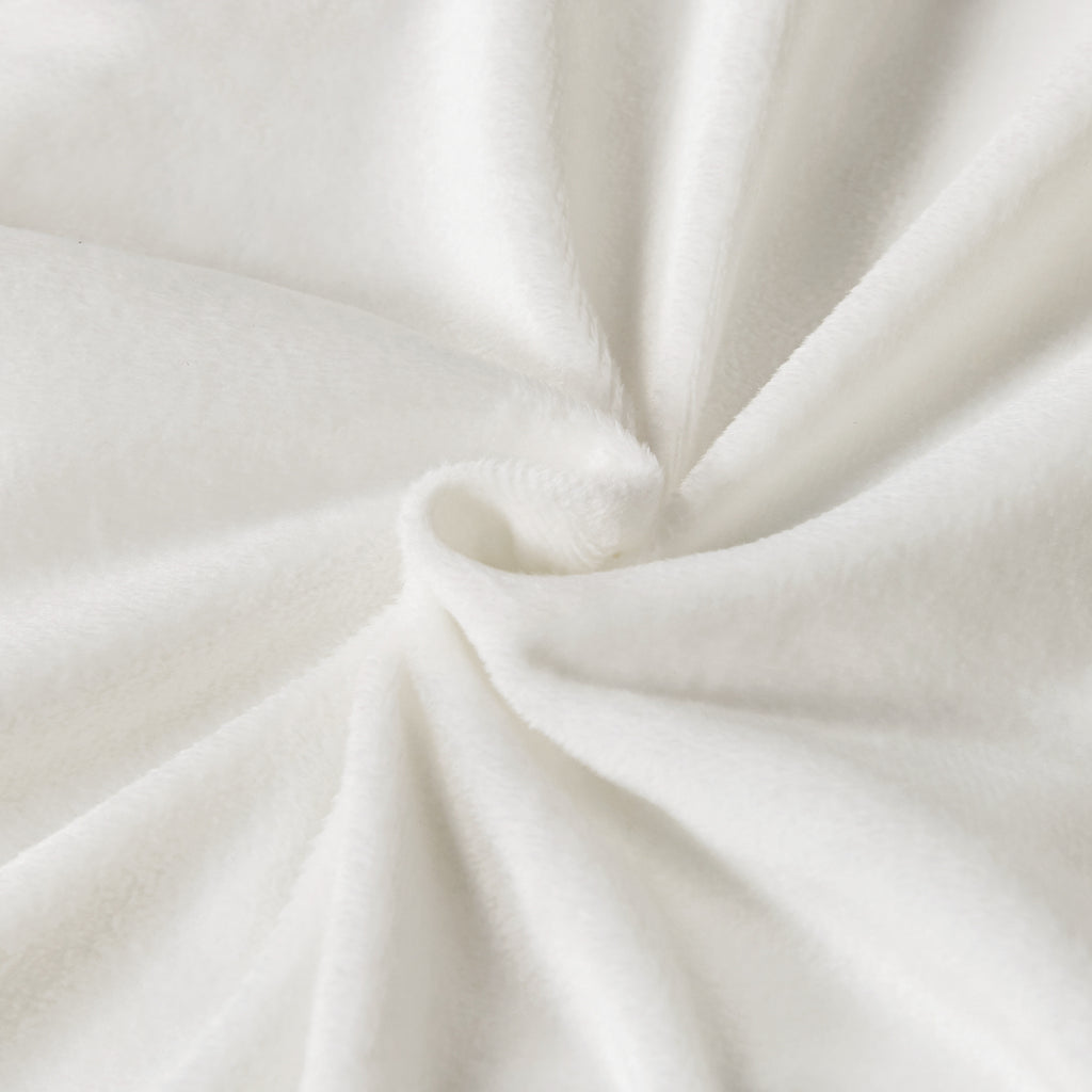 Corduroy Velvet European Pillowcase -  White