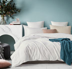 Vintage Washed Cotton European Pillowcases - White