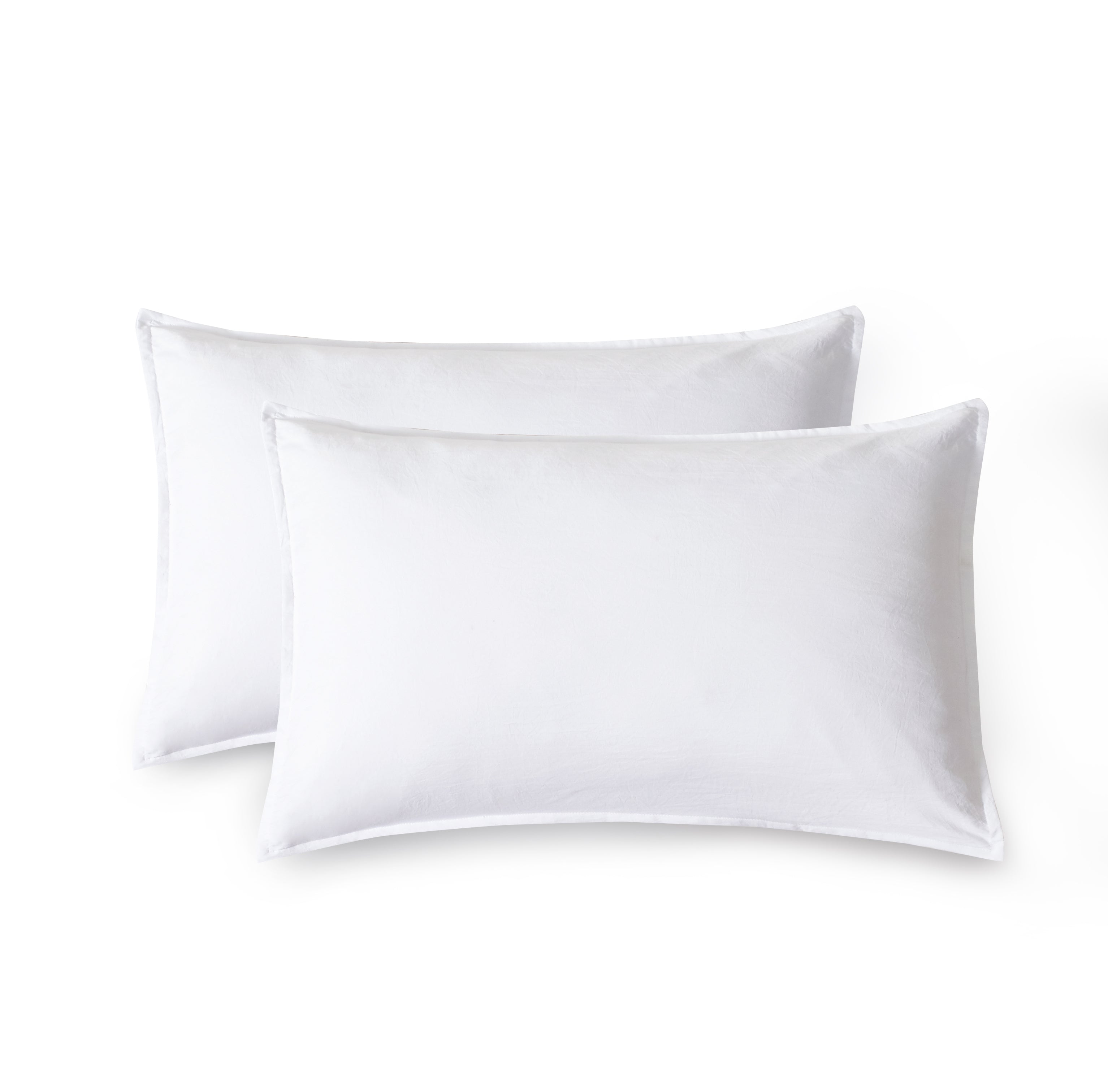 Vintage Washed Microfibre Quilt Cover Set - White