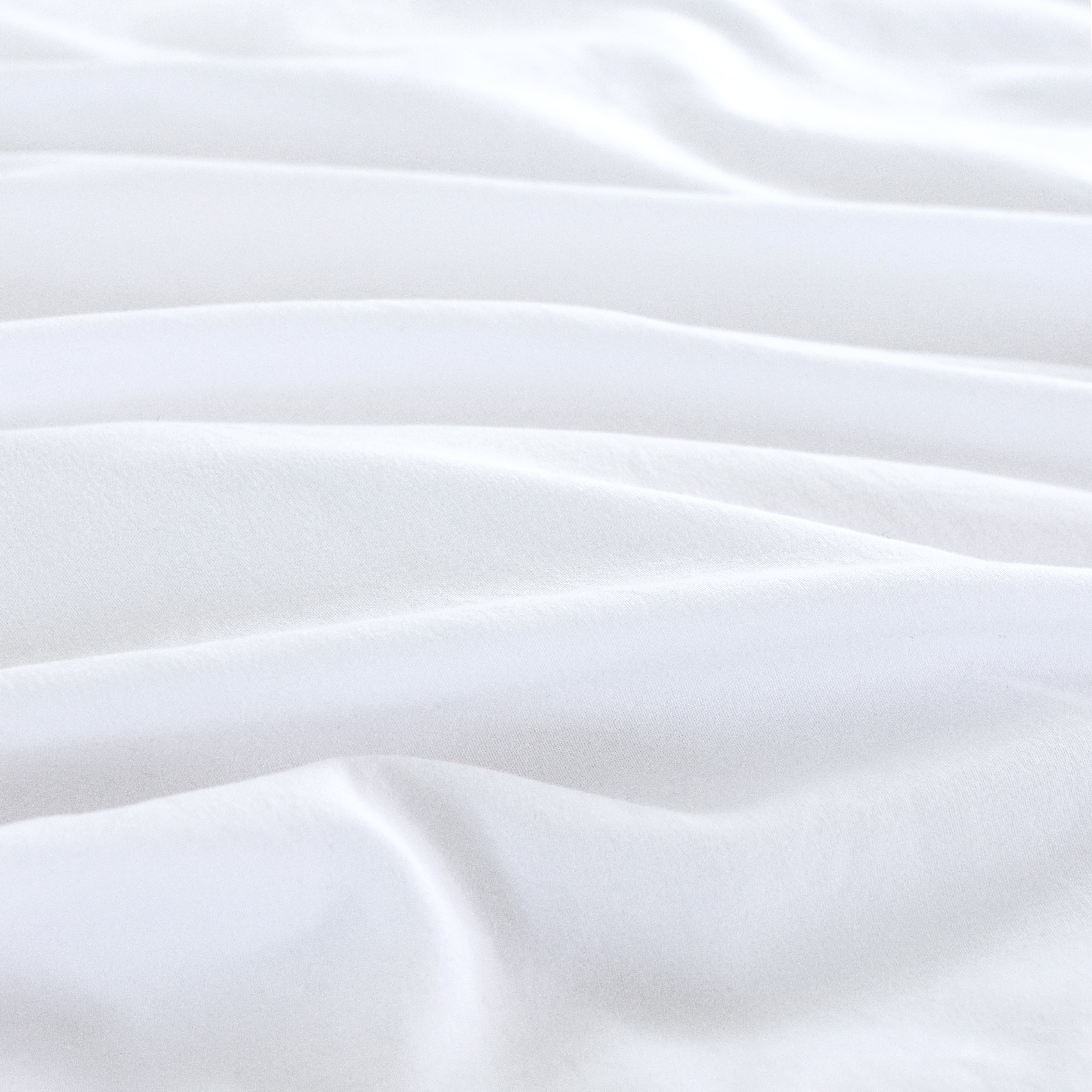 Vintage Washed Microfibre Quilt Cover Set - White