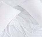 Vintage Washed Microfibre Quilt Cover Set - White