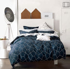 100% Cotton 250TC Reversible Quilt Cover Set - Fred