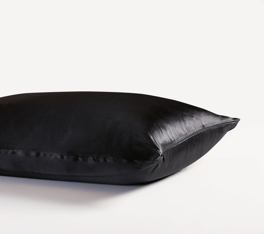 100% Mulberry Silk Pillowcase - Black