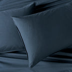 Vintage Washed Cotton Quilt Cover Set - Dark Indigo