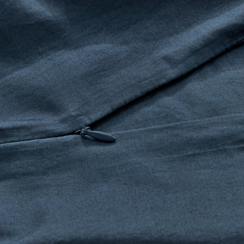 Vintage Washed Cotton Quilt Cover Set - Dark Indigo