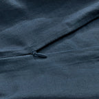 Vintage Washed Cotton Quilt Cover Set - Dark Indigo