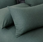 Jersey Cotton Quilt Cover Set - Forest Green