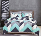 100% Cotton 250TC Reversible Quilt Cover Set - Modern City