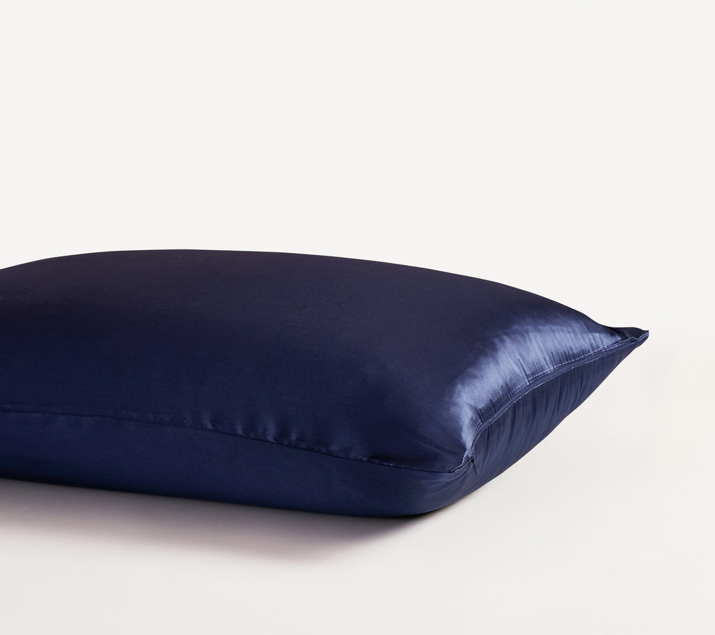 100% Mulberry Silk Pillowcase - Navy Blue