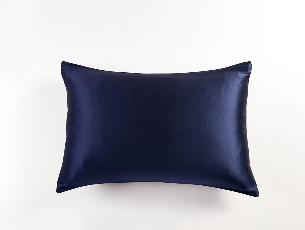 100% Mulberry Silk Pillowcase - Navy Blue