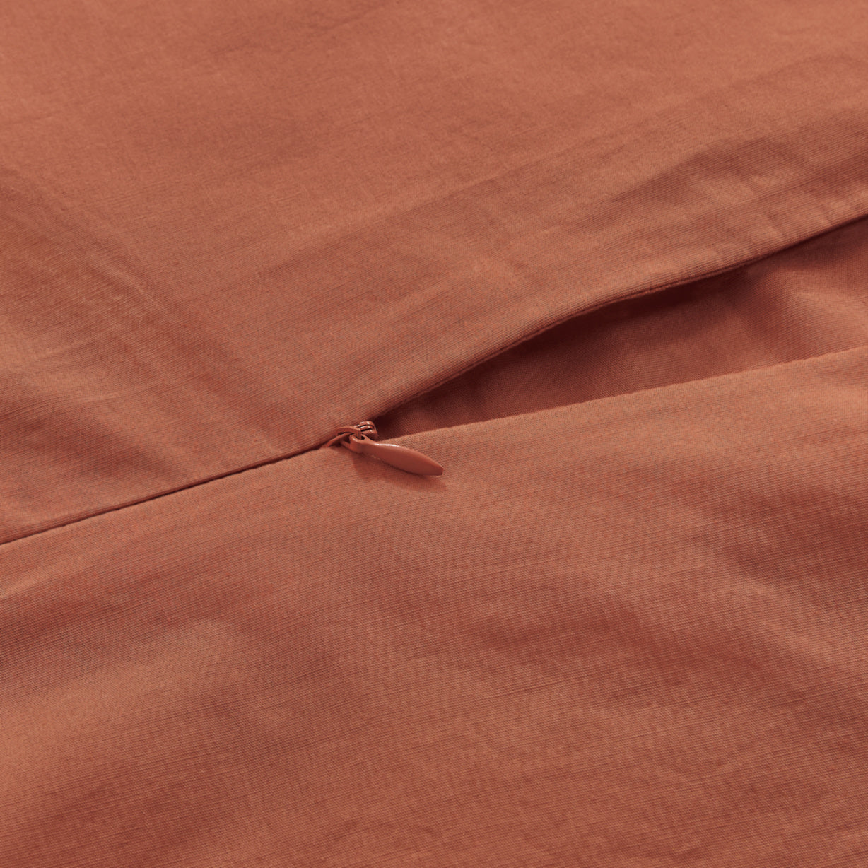 Vintage Washed Cotton Quilt Cover Set - Brick