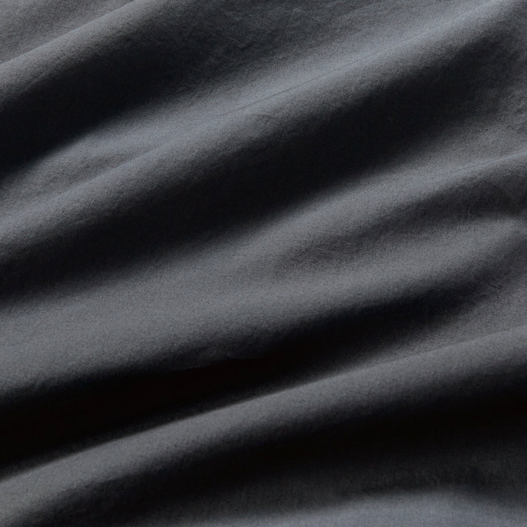 Vintage Washed Cotton Quilt Cover Set - Charcoal