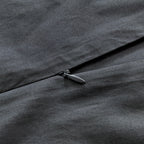 Vintage Washed Cotton Quilt Cover Set - Charcoal