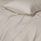 Vintage Washed Cotton Quilt Cover Set - Natural